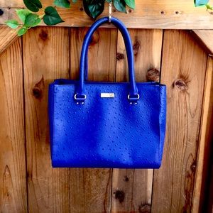 Blue kate spade Ostrich Leather Handbag.